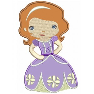 Looks Like Princess Sophia The First Applique Machine Embroidery Design Digitized Pattern